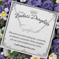 To My Badass Daughter - Straighten Your Crown - Customized Signature Style Name Necklace Gift Set