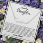 To My Beautiful Daughter- Proud of You, Love Mom  - Signature Style Name Necklace Gift Shop