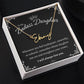 To My Badass Daughter - Straighten Your Crown - Custom Signature Style Name Necklace Gift Set