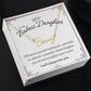 To My Badass Daughter - Straighten Your Crown - Customized Signature Style Name Necklace Gift Set