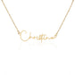 To My Bonus Daughter - I Love You - Signature Style Name Necklace