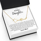 To My Beautiful Daughter- Proud of You, Love Mom  - Signature Style Name Necklace Gift Shop