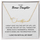 To My Bonus Daughter - I Love You - Signature Style Name Necklace