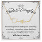 To My Badass Daughter - Straighten Your Crown - Customized Signature Style Name Necklace Gift Set