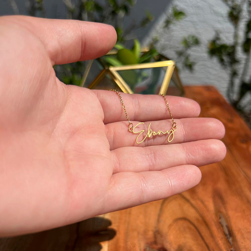 To My Bonus Daughter - I Love You - Signature Style Name Necklace