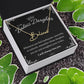 To My Badass Daughter - Straighten Your Crown - Custom Signature Style Name Necklace Gift Set