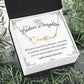 To My Badass Daughter - Straighten Your Crown - Customized Signature Style Name Necklace Gift Set