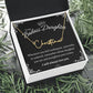 To My Badass Daughter - Straighten Your Crown - Custom Signature Style Name Necklace Gift Set