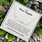 To My Bonus Daughter - I Love You - Signature Style Name Necklace