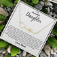 To My Beautiful Daughter- Proud of You, Love Mom  - Signature Style Name Necklace Gift Shop