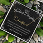 To My Badass Daughter - Straighten Your Crown - Custom Signature Style Name Necklace Gift Set
