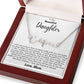 To My Beautiful Daughter- Proud of You, Love Mom  - Signature Style Name Necklace Gift Shop