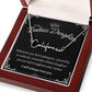 To My Badass Daughter - Straighten Your Crown - Custom Signature Style Name Necklace Gift Set