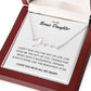 To My Bonus Daughter - I Love You - Signature Style Name Necklace