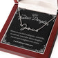 To My Badass Daughter - Straighten Your Crown - Custom Signature Style Name Necklace Gift Set