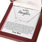 To My Beautiful Daughter- Proud of You, Love Mom  - Signature Style Name Necklace Gift Shop