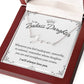 To My Badass Daughter - Straighten Your Crown - Customized Signature Style Name Necklace Gift Set