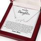 To My Beautiful Daughter- Proud of You, Love Mom  - Signature Style Name Necklace Gift Shop