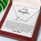 To My Beautiful Daughter- Proud of You, Love Mom  - Signature Style Name Necklace Gift Shop