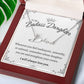 To My Badass Daughter - Straighten Your Crown - Customized Signature Style Name Necklace Gift Set