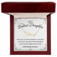 To My Badass Daughter - Straighten Your Crown - Customized Signature Style Name Necklace Gift Set