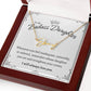 To My Badass Daughter - Straighten Your Crown - Customized Signature Style Name Necklace Gift Set