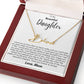 To My Beautiful Daughter- Proud of You, Love Mom  - Signature Style Name Necklace Gift Shop