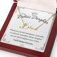 To My Badass Daughter - Straighten Your Crown - Customized Signature Style Name Necklace Gift Set