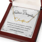 To My Badass Daughter - Straighten Your Crown - Customized Signature Style Name Necklace Gift Set