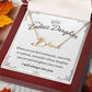 To My Badass Daughter - Straighten Your Crown - Customized Signature Style Name Necklace Gift Set