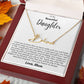 To My Beautiful Daughter- Proud of You, Love Mom  - Signature Style Name Necklace Gift Shop