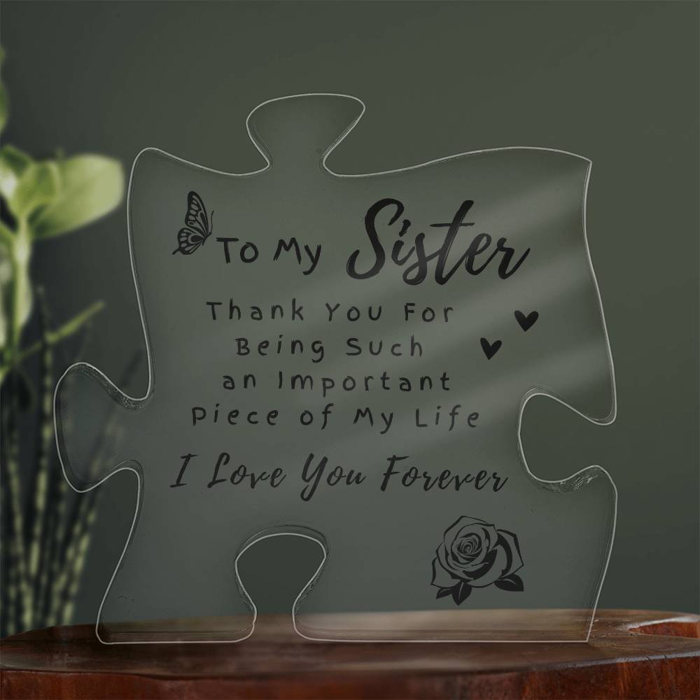 To My Sister - Printed Acrylic Puzzle