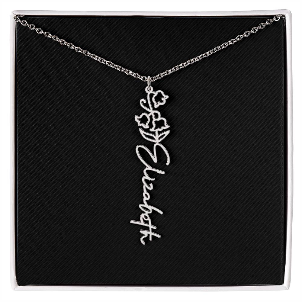 Custom Flower Name Necklace - A truly unique Gift Idea