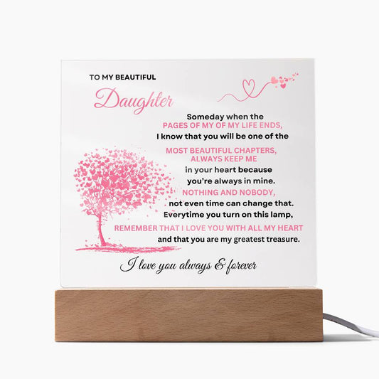To My Beautiful Daughter - Beautiful Chapters - Acrylic Plaque Gift