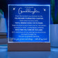 To My Granddaughter - You Are The Brightest Pages - Printed Square Acrylic Plaque - Night Light Gift