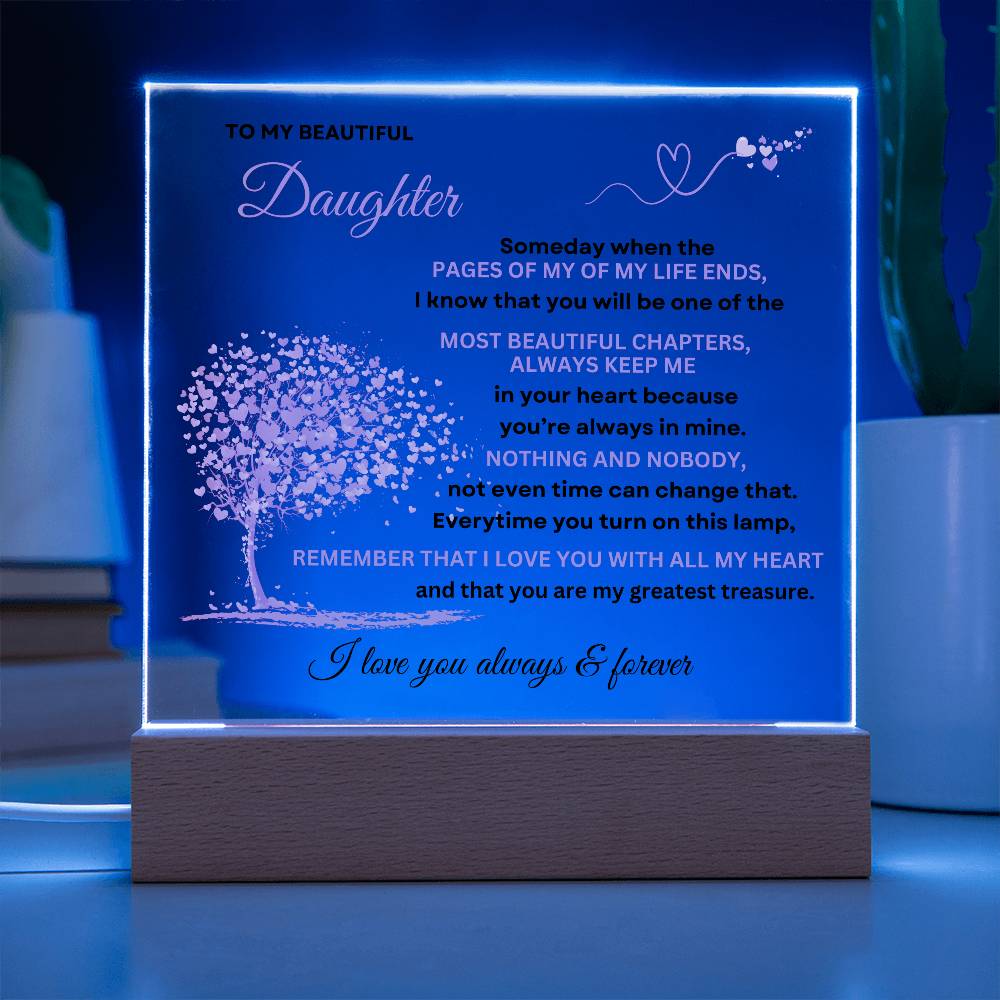 To My Beautiful Daughter - Beautiful Chapters - Acrylic Plaque Gift