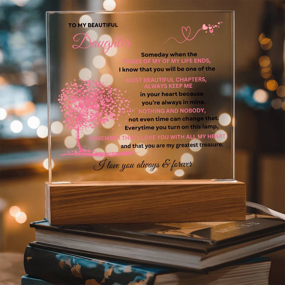 To My Beautiful Daughter - Beautiful Chapters - Acrylic Plaque Gift