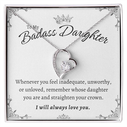 To My Badass Daughter - Forever Love Necklace Gift Set
