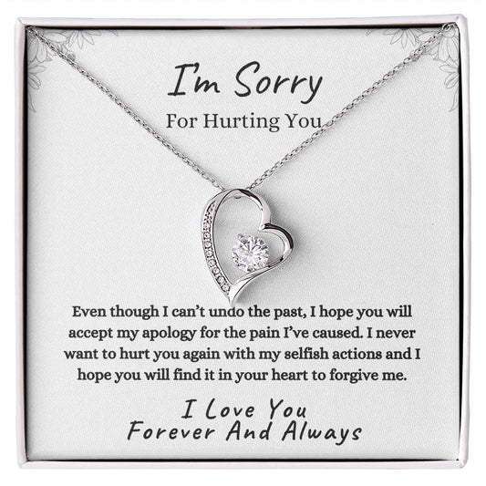 I'm Sorry For Hurting You - I Love You - Forever Love Necklace Gift Set