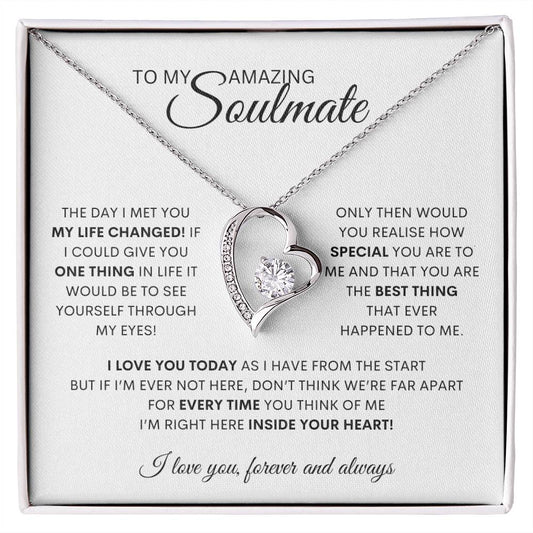 To My Soulmate - I Love You - Forever Love Necklace Gift Set