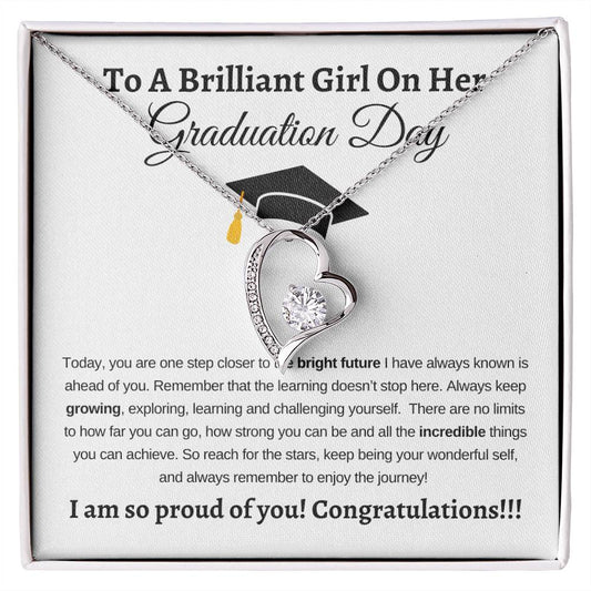To A Brilliant Girl On Her Graduation Day, Love Mom - Graduation Gift - wb