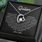 To My Queen - Love Heart Necklace