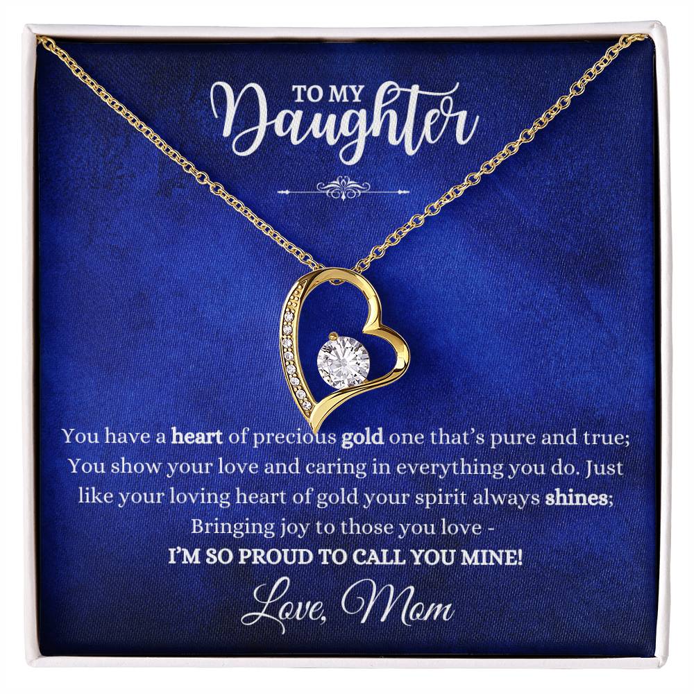 TO MY DAUGHTER LOVE MOM - FOREVER LOVE NECKLACE