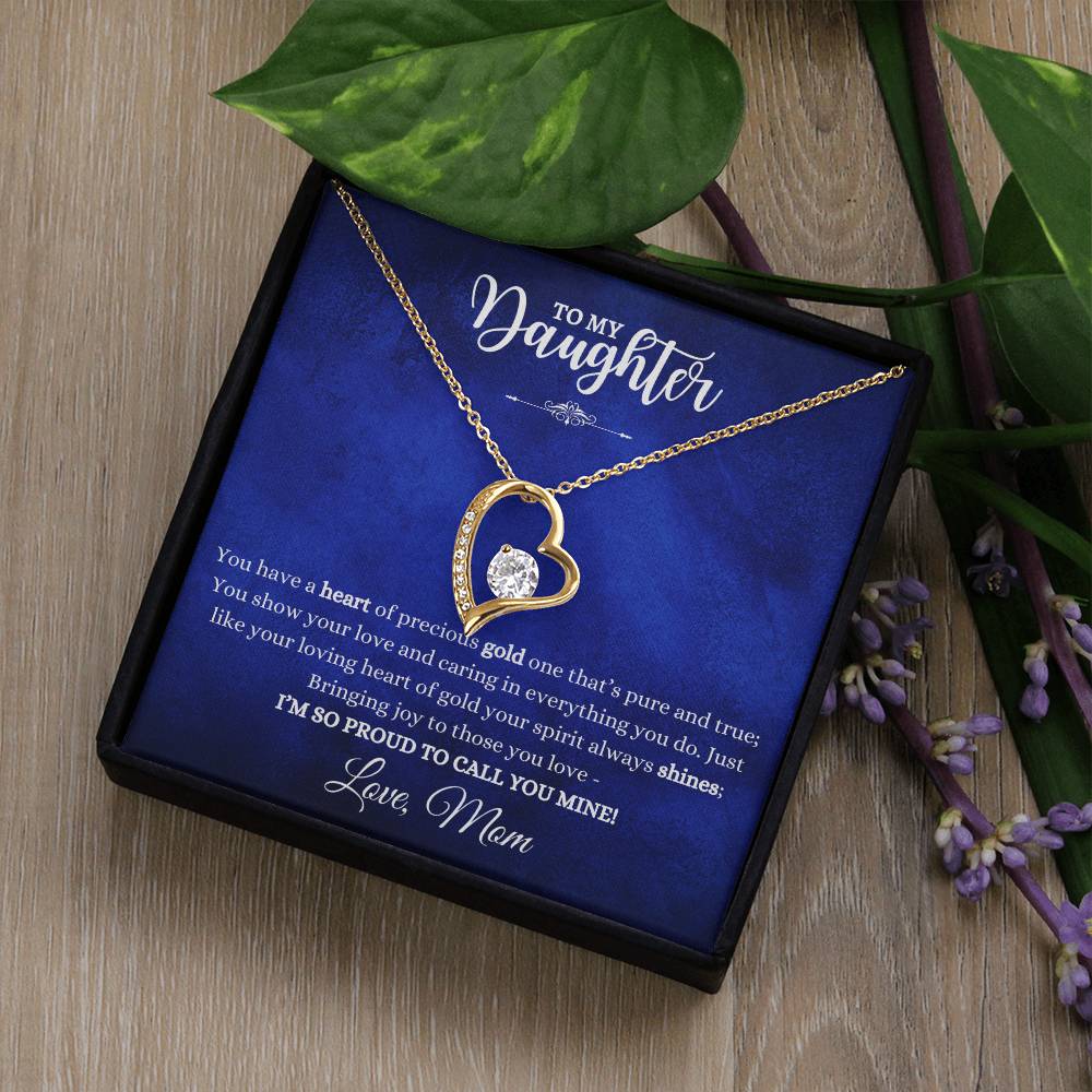 TO MY DAUGHTER LOVE MOM - FOREVER LOVE NECKLACE