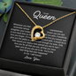 To My Queen - Love Heart Necklace