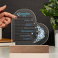 Remember Me - Memorial Printed Heart Acrylic Plaque - Night Light Gift
