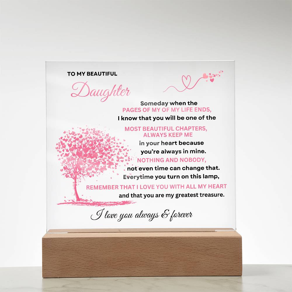 To My Beautiful Daughter - Beautiful Chapters - Acrylic Plaque Gift