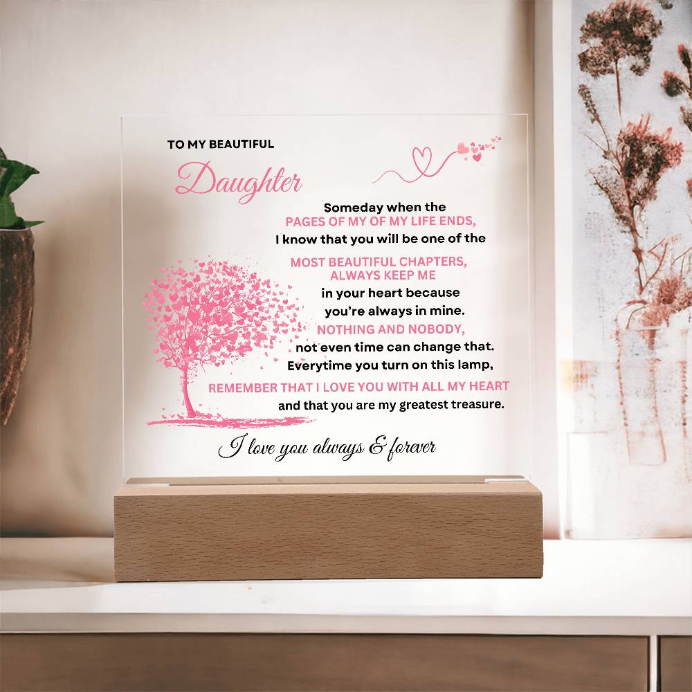To My Beautiful Daughter - Beautiful Chapters - Acrylic Plaque Gift