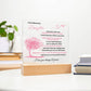 To My Beautiful Daughter - Beautiful Chapters - Acrylic Plaque Gift