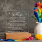To My Granddaughter - You Are The Brightest Pages - Printed Square Acrylic Plaque - Night Light Gift
